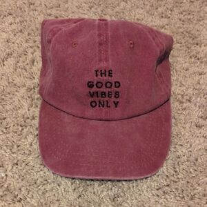 Pink 'Good Vibes Only' Cap